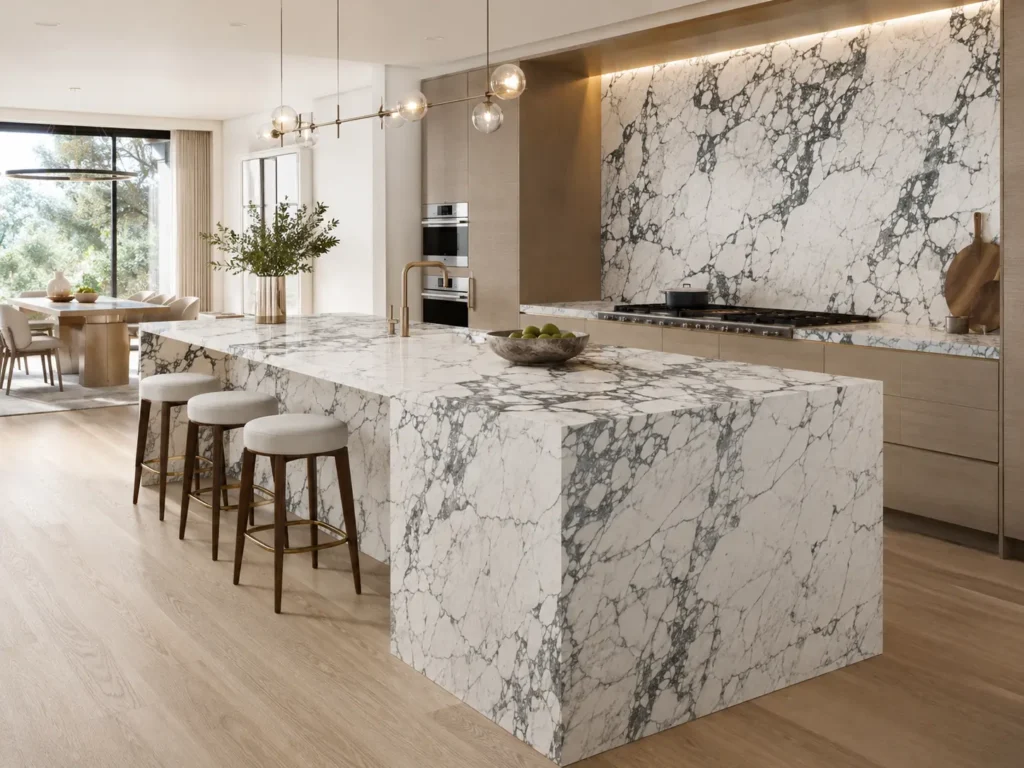 Big Carrara quartz stone Application