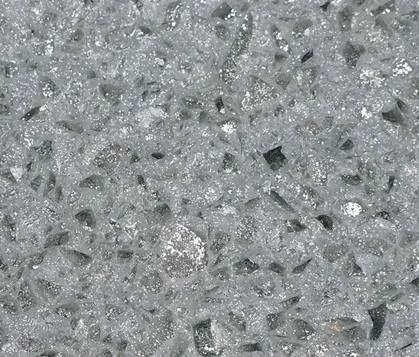 Crystal Shining Light Grey quartz stone for reception desks flooring wall cladding and stairs