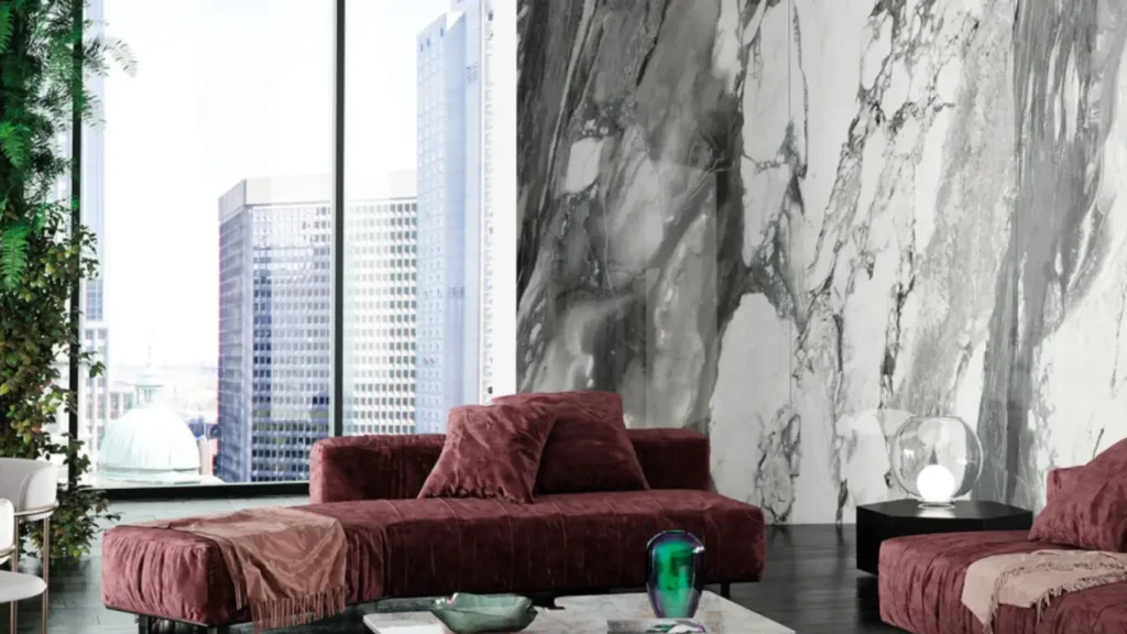 Luxury Arabescato white quartz stone