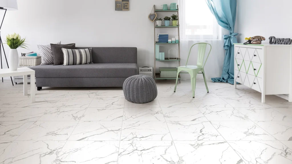 Medium White Quartz Stone slab for countertop and vanity projects