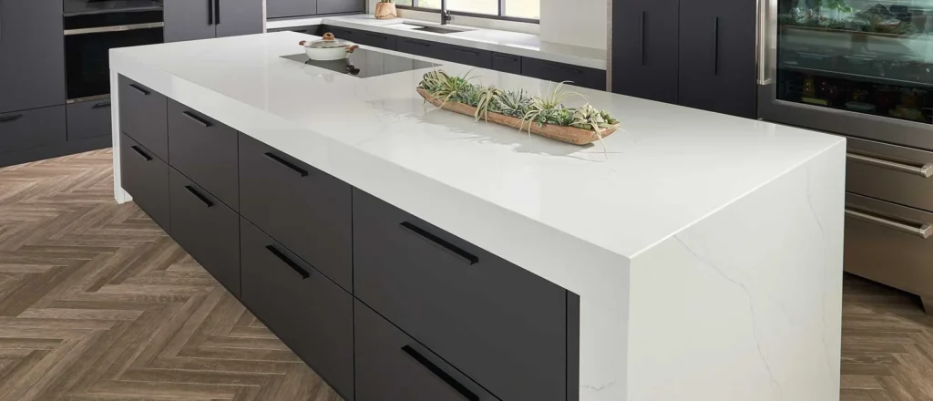 Modern White Quartz Countertops