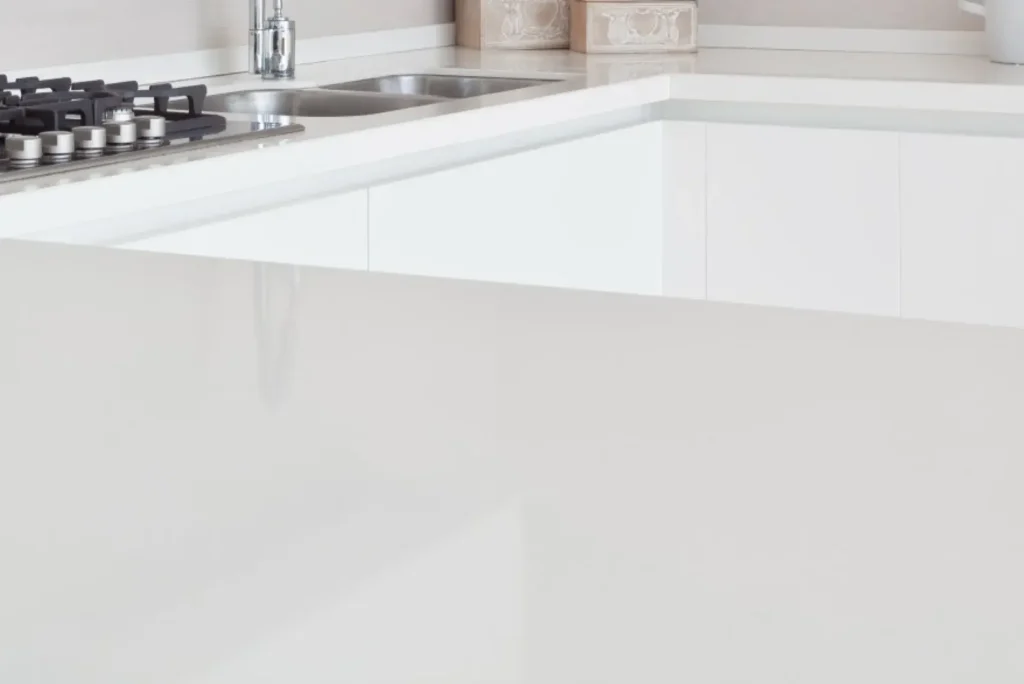 Pure White Quartz Slab Application