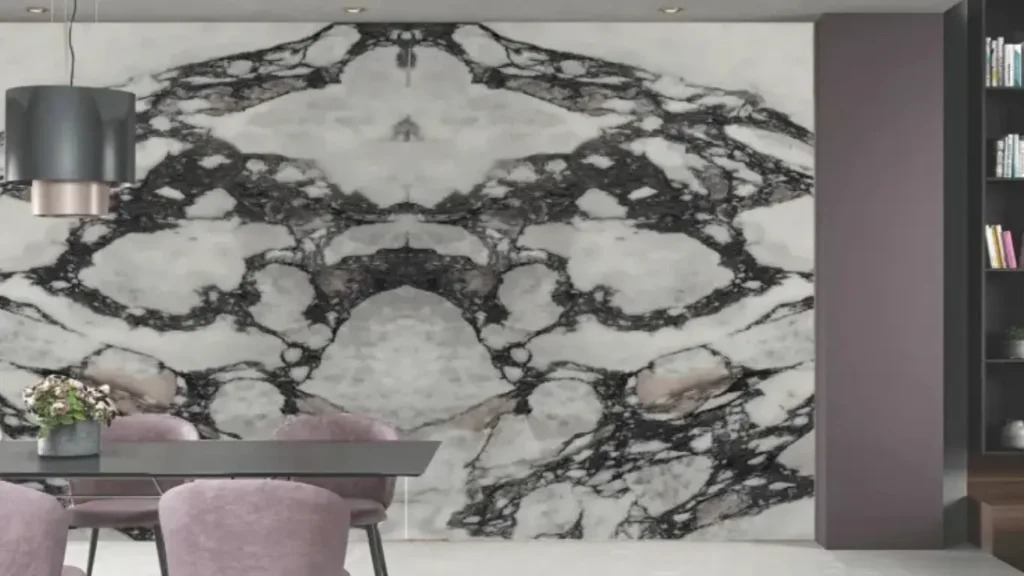 Quartz stone white calacatta viola residential project
