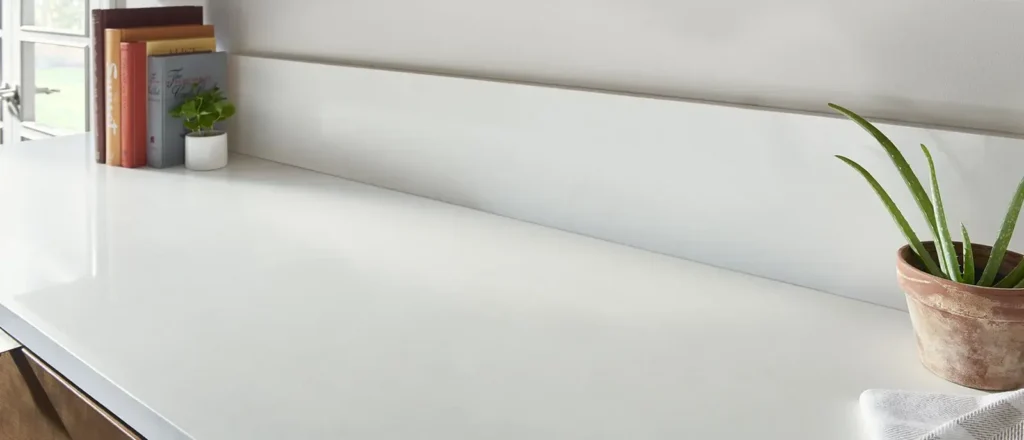 White Quartz Stone Slab Countertop