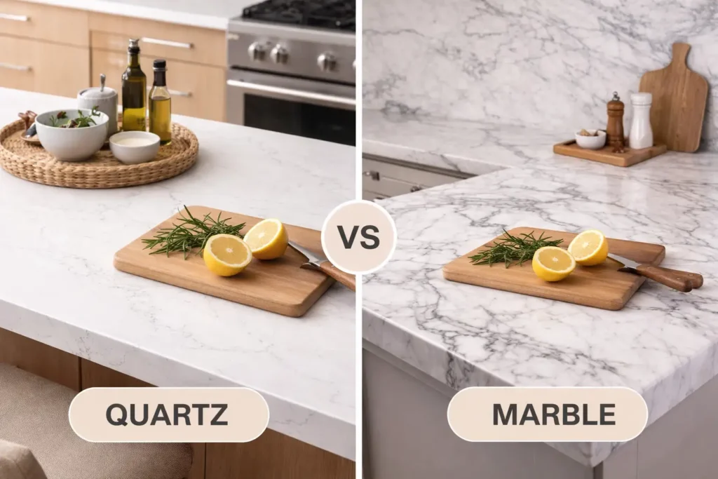 Quartz vs Marble 