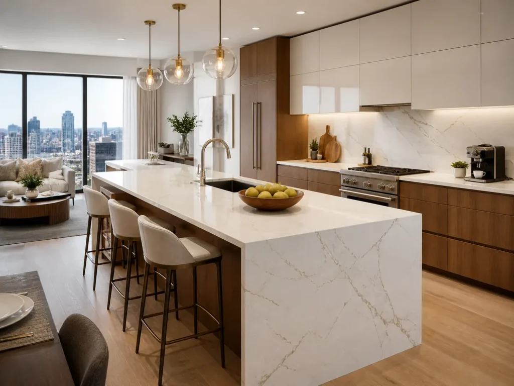 Apartment kitchen quartz