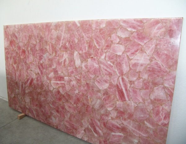 pink quartz stone slab
