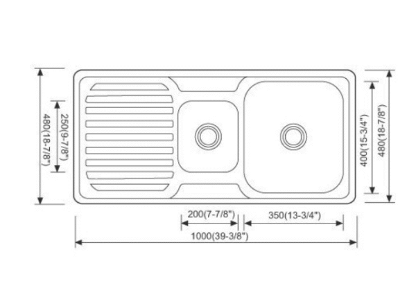 double kitchen sink with drainer Stainless Steel Kitchen Sink