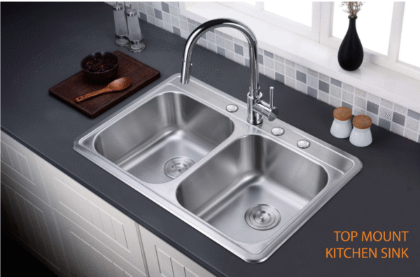 Top mount Single Bowl Kitchen Sink Stainless Steel Kitchen Sink, 3-Hole