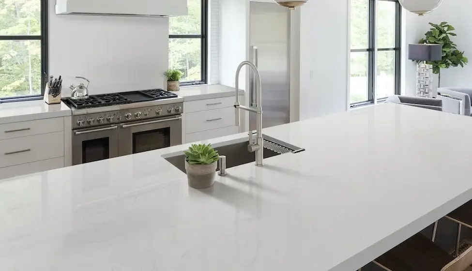 Aurora White quartz stone