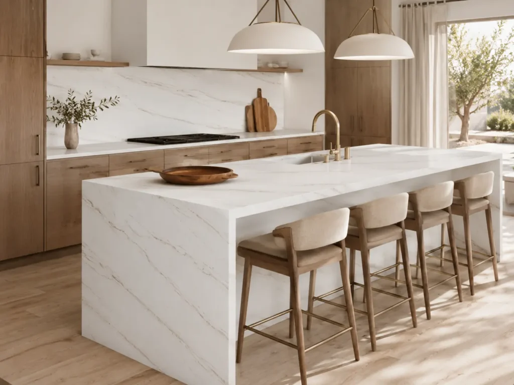 Calacatta Quartz Stone Slab for Kitchen