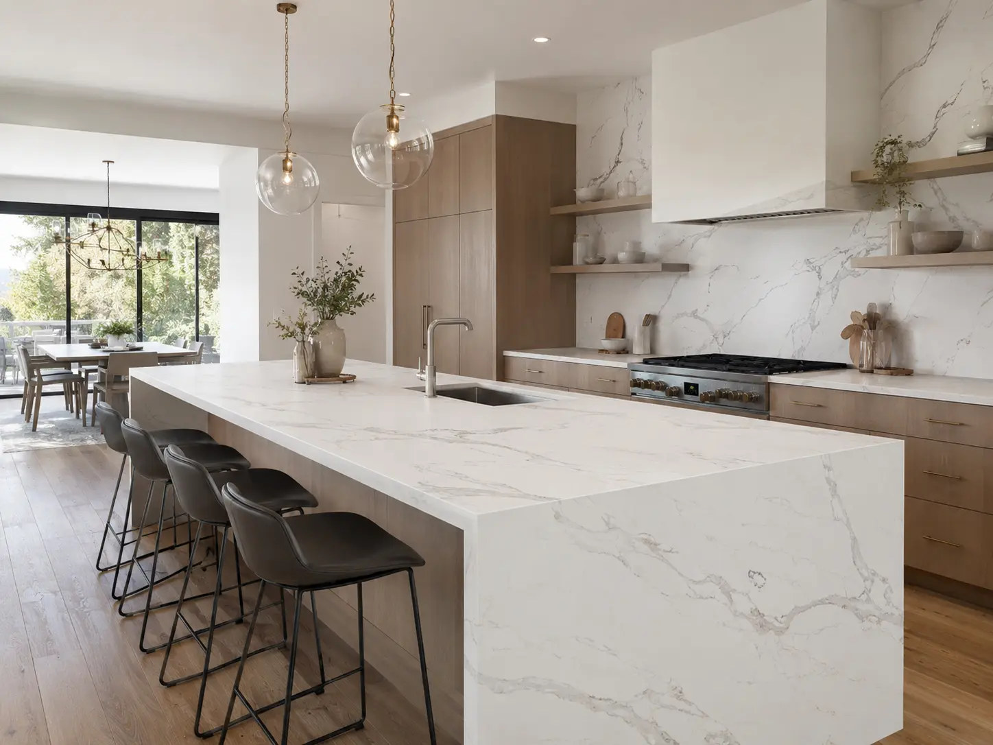 Calacatta White Artificial Stone Quartz Slab
