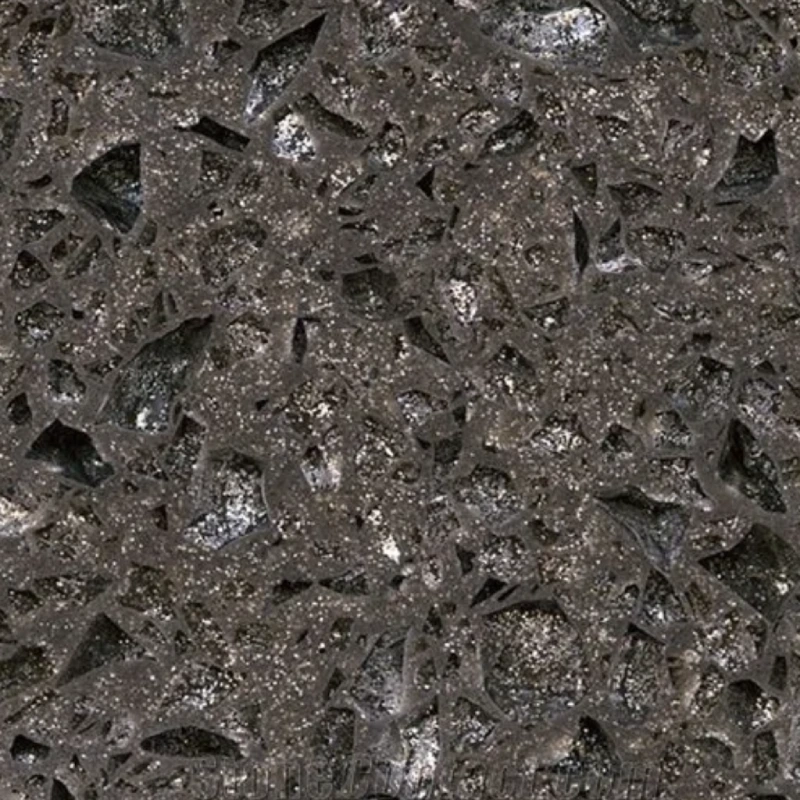 Crystal Shining Dark Gray Quartz