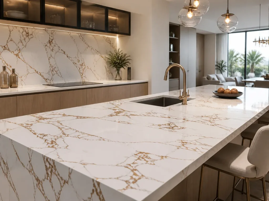 factory direct engineered quartz stone kitchen island