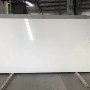 pure white quartz slab