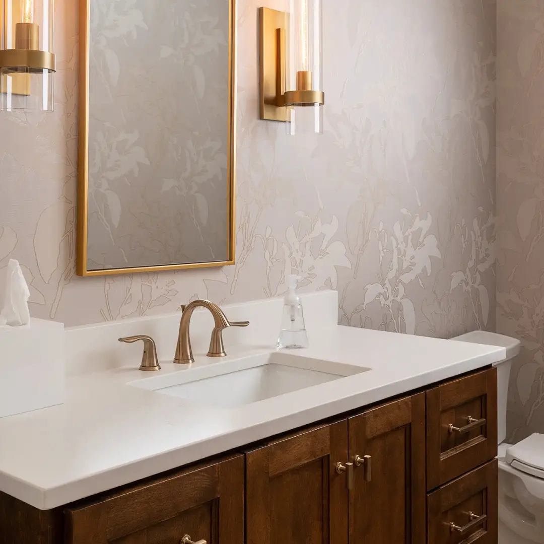 Custom Hotel Bathroom Quartz Vanity Tops