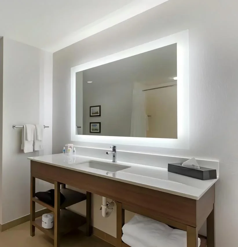 Modern Pure White Quartz Vanity