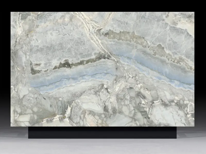 Prestigious Blue Roma Quartz Slab