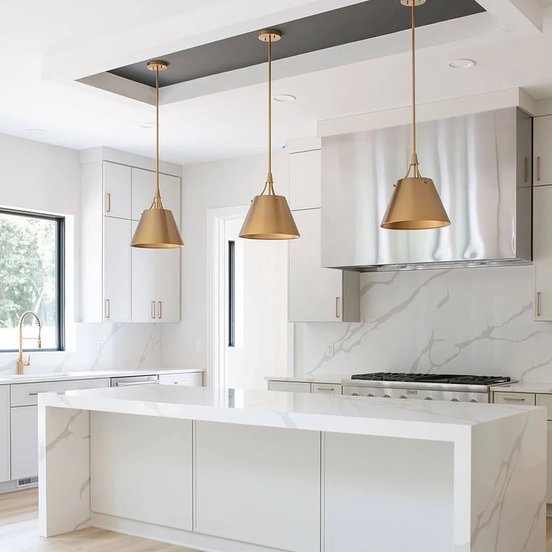 calacatta white and gold quartz countertops